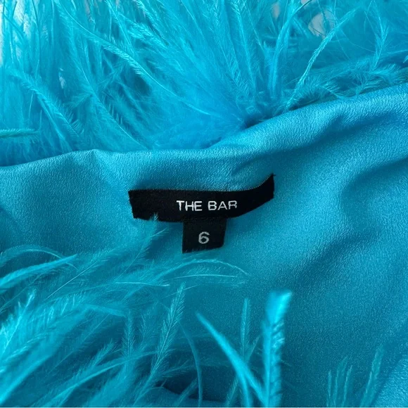 The Bar Turquoise Andre Mini Dress